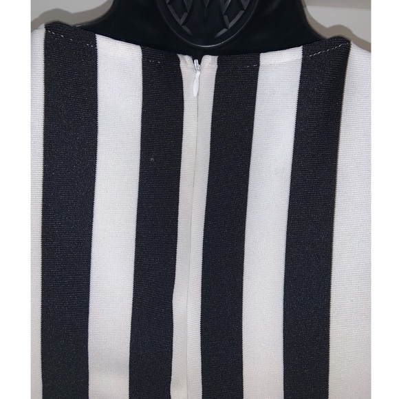 RAYA ‼️SALE‼️ B & W striped Bandage Midi dress—NWOT - Picture 10 of 10